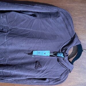 Addiadas  Brown Hoodie with Embroidered Logo